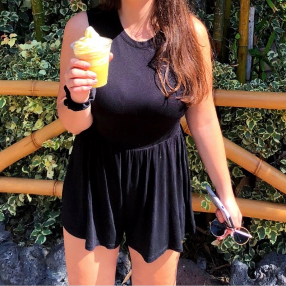 Black romper flowy